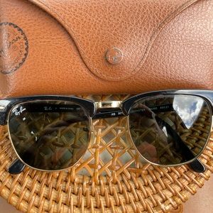 Ray Ban Black & Gold Clubmasters